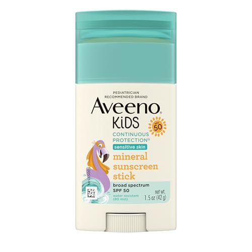Protector Solar Mineral Aveeno Kids en Barra con Óxido de Zinc para Piel Sensible, FPS 50, Resistente al Agua y al Sudor, 1.5 oz - imagen 1