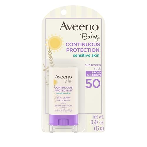 Protector Solar Mineral Aveeno Baby en Barra para Piel Sensible con SPF 50 para Rostro y Cuerpo, Óxido de Zinc 100% Natural, Tamaño de Viaje, 0.47 oz - imagen 4
