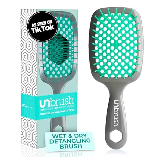 Cepillo Desenredante FHI Heat UNbrush para Cepillado Sin Dolor en Todo Tipo de Cabello Húmedo o Seco — Dureza DuoFlex, Cerdas Anti-Estáticas, Mango - imagen 4