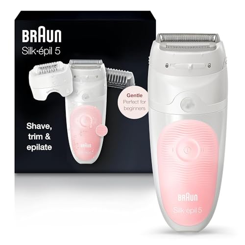 Braun Epilator Silk-épil 5 5-620, Hair Removal Device, Epilator for Women, Shaver & Trimmer, Cordless, Rechargeable, Wet & Dry, 6 Piece Set - imagen 3