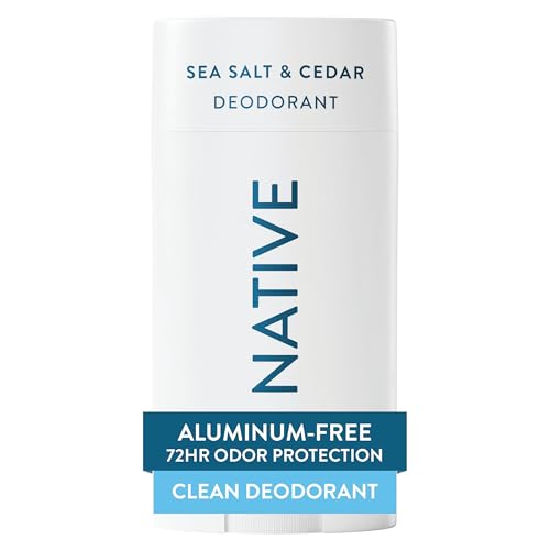 Desodorante Native con Ingredientes Naturales, Control de Olores por 72 Horas, Desodorante Unisex, Sin Aluminio, Sal Marina y Cedro 2.65oz - imagen 1