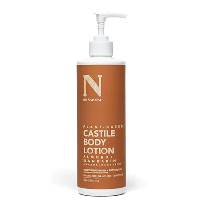 Loción Corporal Dr. Natural Castile - Crema Corporal No Grasa con Manteca de Karité - Loción Suave y Calmante para Mujeres y Hombres - Almendra y - imagen 3