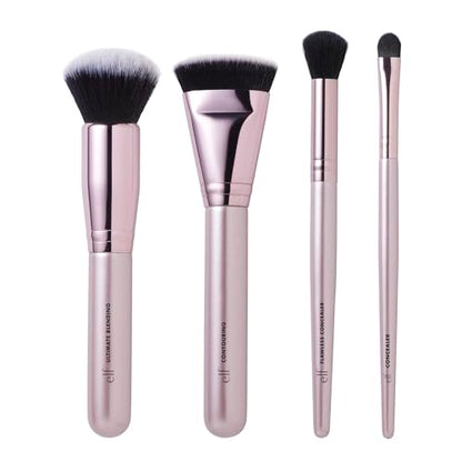 Kit de Brochas para Maquillaje e.l.f. Complexion Perfection, Set de 4 Piezas para Bases y Correctores, Vegano y Libre de Crueldad - imagen 1