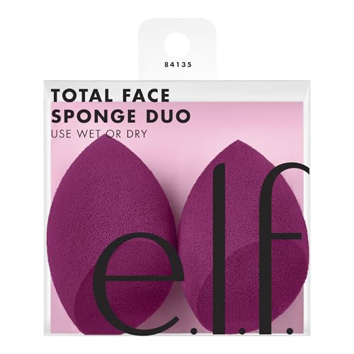 e.l.f. Duo de Esponjas para el Rostro Total, Suaves, de Lados Múltiples y Sin Látex, Esponjas de Maquillaje para Mezcla Fácil de Corrector y - imagen 3