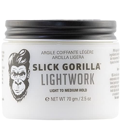 Slick Gorilla Lighwork Arcilla para Cabello Mate para Hombres 2.5 oz | Acabado Mate | Sujeción Flexible | Arcilla de Estilo Ligera | Base de Agua | - imagen 2