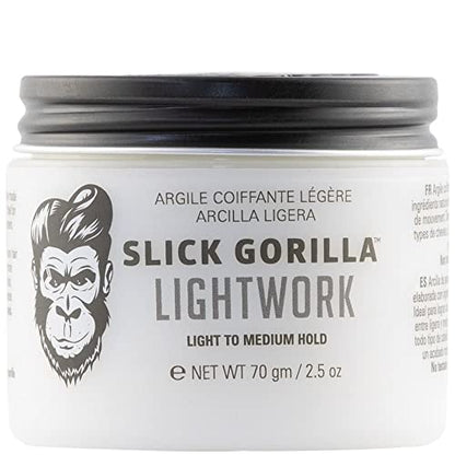 Slick Gorilla Lighwork Arcilla para Cabello Mate para Hombres 2.5 oz | Acabado Mate | Sujeción Flexible | Arcilla de Estilo Ligera | Base de Agua | - imagen 2