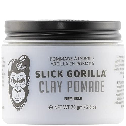 Pomada de Arcilla Slick Gorilla para Hombres | 2.5 oz (75 ml) | Fijación Firme con Acabado Mate Natural | Pomada No Grasosa para Cabello Texturizado, - imagen 1