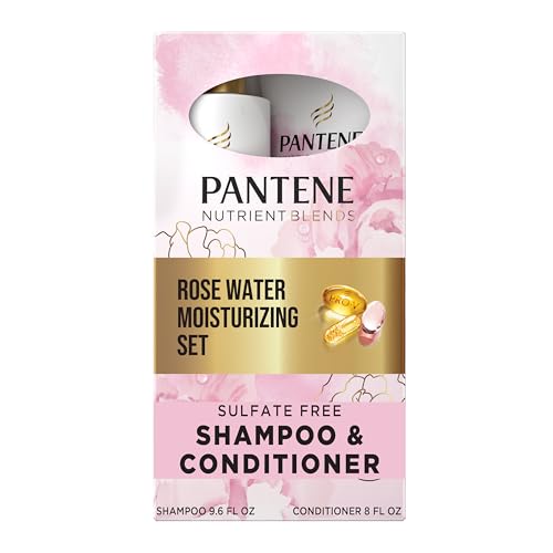 Champú y Acondicionador Pantene Nutrient Blends Miracle Moisture Boost con Agua de Rosa, Dúo para Cabello Seco, Libre de Sulfatos - imagen 1