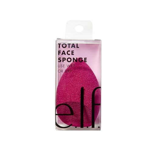 Esponja de Maquillaje e.l.f. Total Face, Libre de Látex, con Lados Angulados y Redondeados para Corrector y Base, Vegana y Libre de Crueldad - imagen 1