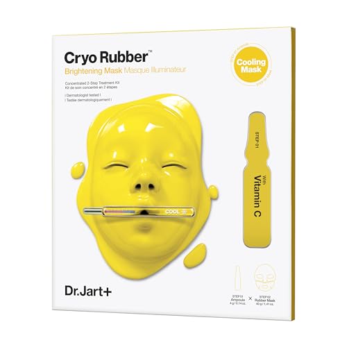 Dr.Jart+ Cryo Rubber Mascarilla Facial Iluminadora Coreana con Niacinamida | Cuidado de la Piel Coreano | Tamaño de Viaje, 1 Paquete - imagen 1