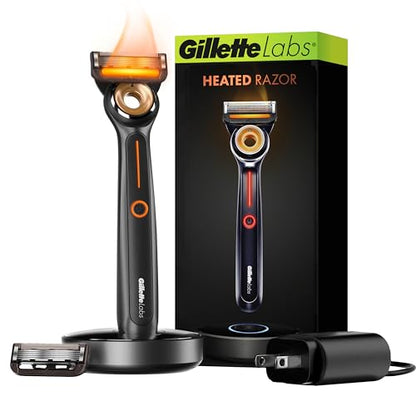 Gillette Heated Razor for Men, Starter Shave Kit by GilletteLabs, 1 Handle, 2 Razor Blade Refills, 1 Charging Dock - imagen 3