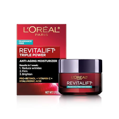 L'Oreal Paris Revitalift Triple Power Crema Hidratante Facial Anti-Envejecimiento, Pro Retinol, Ácido Hialurónico y Vitamina C, Reduce Arrugas, Sin - imagen 2