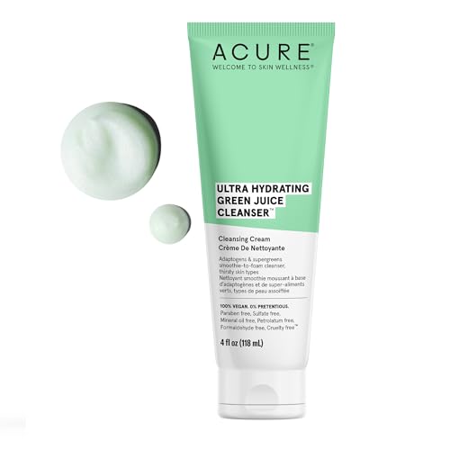 Limpiador Facial Acure Ultra Hidratante Green Juice - Limpiador Superfood, Jabón Facial Verde para Mujeres y Hombres, Fórmula Limpia con Espinaca, - imagen 1