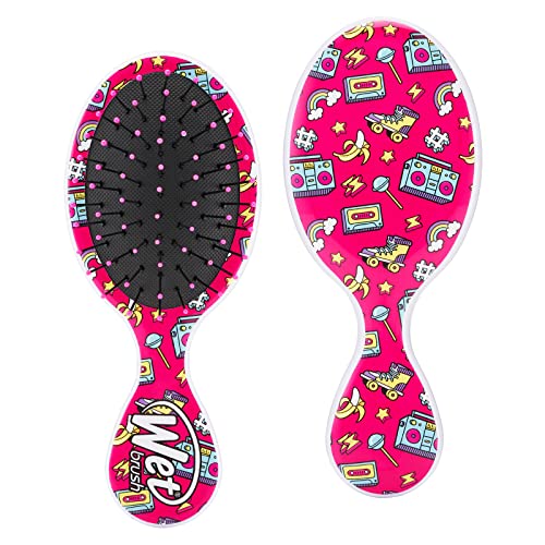 Wet Brush Mini Detangler Cepillo de Pelo - Radio, Happy Hair - Cepillo de Viaje para Desenredar - Cerdas IntelliFlex Suaves que Deslizan sin - imagen 3