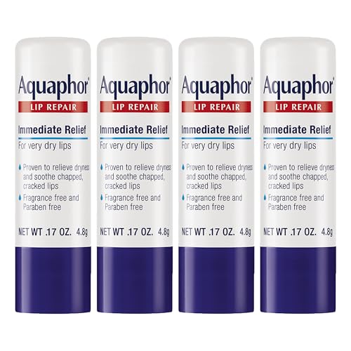 Aquaphor Bálsamo Labial Reparador con Aceite de Jojoba y Manteca de Karité, Hidratante, Sin Fragancia ni Parabenos, Alivia la Sequedad, 0.17 Oz, - imagen 1