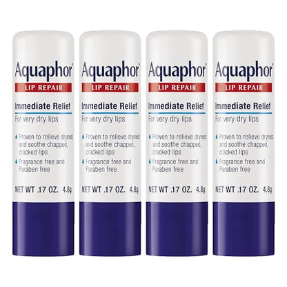 Aquaphor Bálsamo Labial Reparador con Aceite de Jojoba y Manteca de Karité, Hidratante, Sin Fragancia ni Parabenos, Alivia la Sequedad, 0.17 Oz, - imagen 2