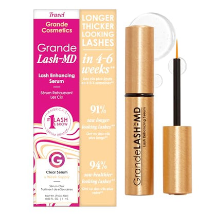 Suero para Pestañas GrandeLASH-MD de Grande Cosmetics - Fórmula Infundida con Péptidos y Vitaminas para Pestañas Más Largas y Voluminosas - Probado - imagen 1