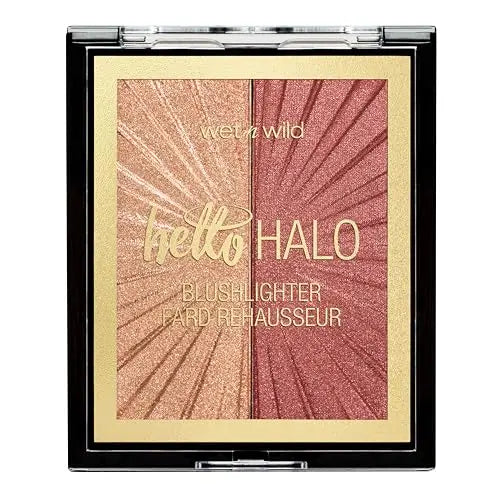 Wet n Wild MegaGlo Blushlighter, Set de Rubor y Iluminador, Acabado Metálico Brillante, Flash Me - imagen 1