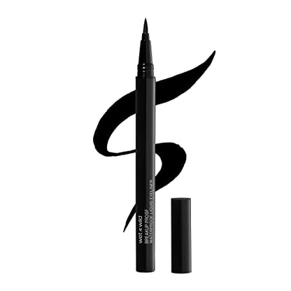 Eyeliner Líquido Wet n Wild Mega Last Breakup Proof - Pincel Ultra Fino, Impermeable, 16 Horas de Duración - Cruelty-Free y Vegano - Negro - imagen 1