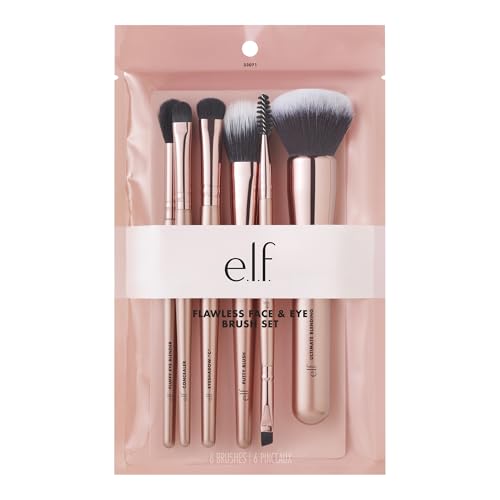 Kit de Maquillaje e.l.f. Flawless, Colección de 6 Pinceles para Rostro, Ojos y Cejas, Vegano y Libre de Crueldad - imagen 1