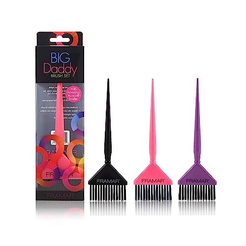 Set de Brochas para Color de Cabello Framar - Kit de Brochas para Tinte, Brochas de Coloración para Estilistas, Bordes Cónicos para Precisión – - imagen 3