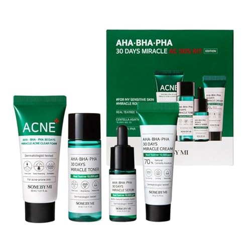 SOME BY MI Kit SOS Milagroso AHA BHA PHA de 30 Días - Tónico 30ml, Suero 10ml, Crema 20ml, Espuma 30ml - Set de Cuidado Diario Exfoliante Suave - - imagen 1