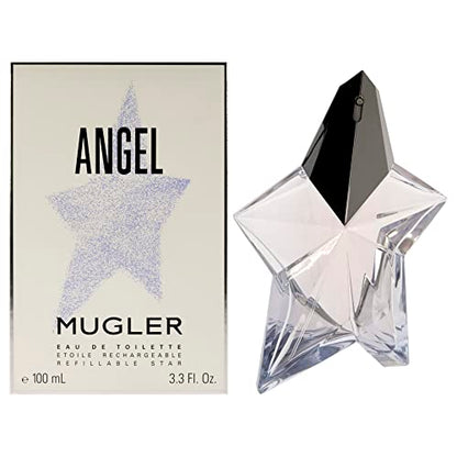 Mugler Angel - Eau de Toilette para Mujer - Perfume Floral y Amaderado - Con Peonía, Praliné y Acorde de Madera - Fragancia Duradera - 3.3 Fl Oz - imagen 4