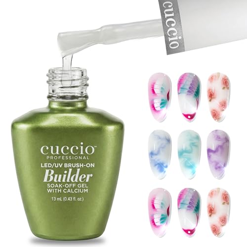 Gel Constructor Cuccio Brush on con Calcio - 13ml, Transparente - Esmalte de Uñas Gel LED/UV de Larga Duración - Extra Fuerte, Fácil de Retirar - imagen 3