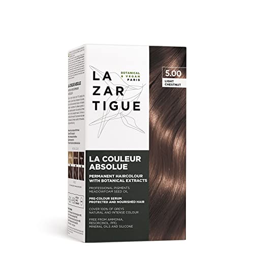 Lazartigue La Couleur Absolue, Tinte Permanente para Cabello con Extractos Botánicos, Castaño Claro, Kit de Cobertura Total de Canas, Vegano y Libre - imagen 2