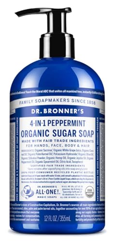Jabón de Manos Orgánico Dr. Bronner's Shikakai con Menta y Menta Pippermint - 12 fl oz - imagen 1