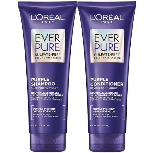 Set de Champú y Acondicionador Morado L'Oreal Paris EverPure Sin Sulfatos para Cabello Rubio, Decolorado, Plateado o con Mechas Castañas, 1 Kit - imagen 2