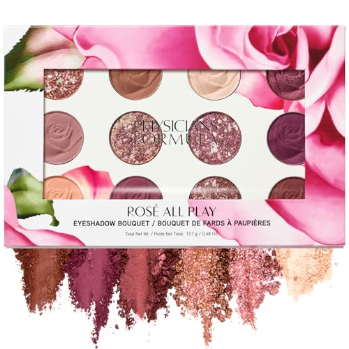 Paleta de Sombras Physicians Formula Rose All Play, 12 Tonos con Acabados Brillantes, Mate y Satín, Enriquecida con Extracto de Rosa - imagen 1