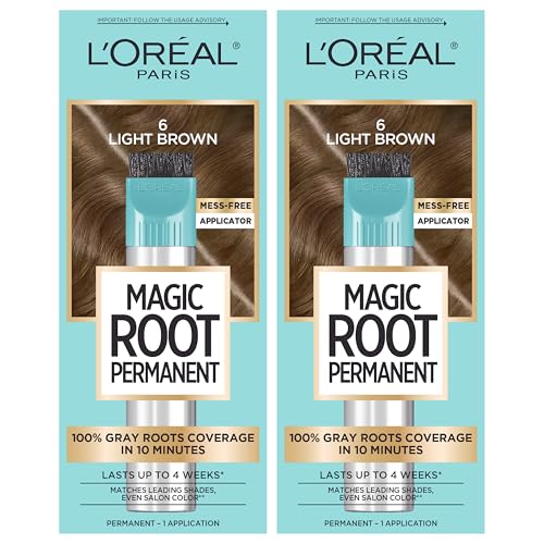 L'Oréal Paris Magic Root Kit de Coloración Permanente para Raíces, 6 Castaño Claro, Cobertura 100% de Canas, 2 Unidades, 10 Minutos - imagen 2