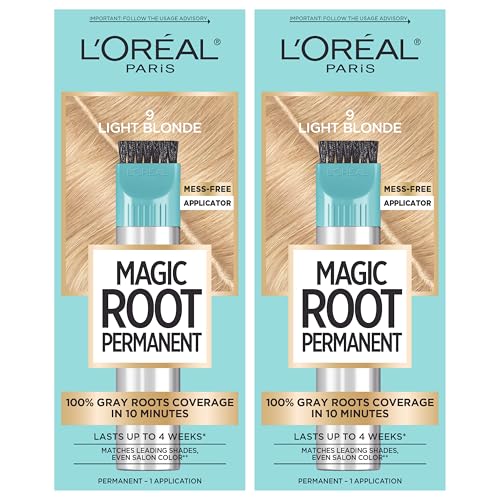 L’Oréal Paris Magic Root Kit de Coloración Permanente para Raíces, Cobertura 100% de Canas, 9 Rubio Claro, 2 Unidades, en 10 Minutos - imagen 1