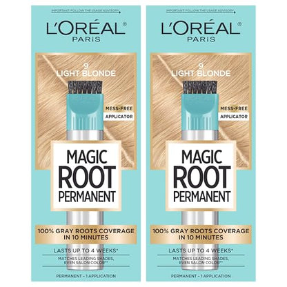 L’Oréal Paris Magic Root Kit de Coloración Permanente para Raíces, Cobertura 100% de Canas, 9 Rubio Claro, 2 Unidades, en 10 Minutos - imagen 1