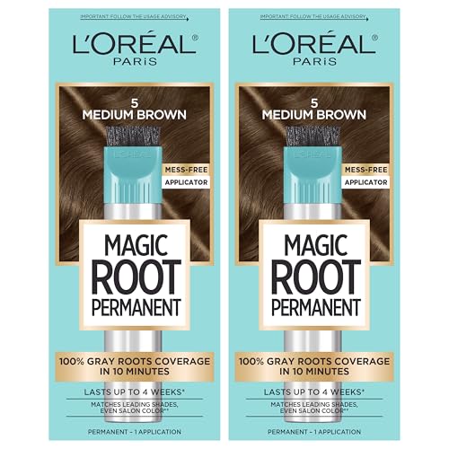 L'Oréal Paris Magic Root Kit de Coloración Permanente para el Cabello, 5 Castaño Medio, Cobertura 100% de Canas, 2 Unidades, 10 Minutos - imagen 4