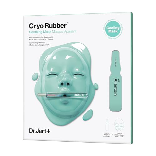 Mascarilla Facial Dr.Jart+ Cryo Rubber Soothing | Hidratante y Reductora de Enrojecimiento | Cuidado de la Piel Coreano | Tamaño de Viaje, 1 Paquete - imagen 3
