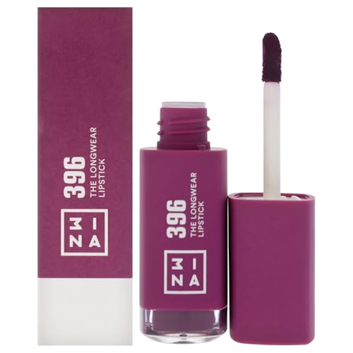 3INA Labial de Larga Duración - Labial Mate Hidratante para Mujeres - 12 Horas de Duración - Resistente a Transferencias y Altamente Pigmentado - 396 - imagen 4