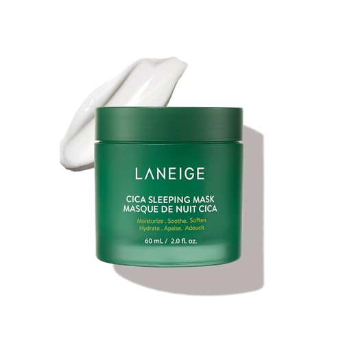Mascarilla de Noche LANEIGE Cica: Mascarilla Calmante con Centella y Extracto de Levadura Fermentada para Piel Sensible y Reparación de Barrera - imagen 4