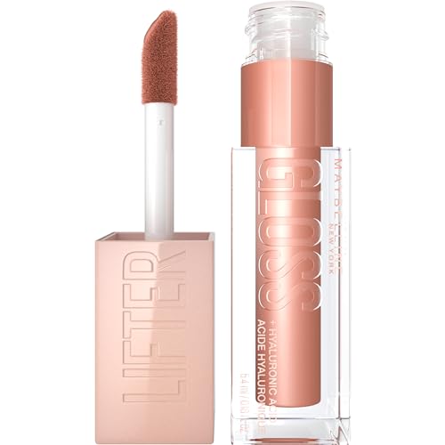 Maybelline Lifter Gloss, Brillo Labial Hidratante con Ácido Hialurónico, Acabado Brillante para Labios Más Voluminosos, Stone, Neutro Rosado, 0.18 - imagen 3