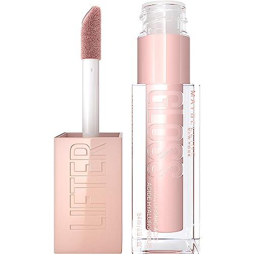 Maybelline Lifter Gloss, Brillo Labial Hidratante con Ácido Hialurónico, Ice, Rosa Neutro, 0.18 Onzas - imagen 1