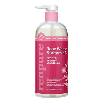Champú Hidratante a Base de Plantas RENPURE con Rosa para Cabello Seco - Sin Sulfatos, Sin Parabenos, Cruelty-Free y Seguro para Color - Hidratante y - imagen 2
