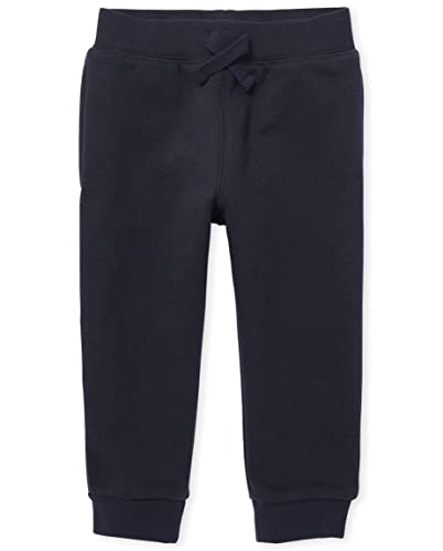 Pantalones Jogger Activos de Fleece para Niños Pequeños The Children's Place, Color Azul Marino, Talla 4T - imagen 4
