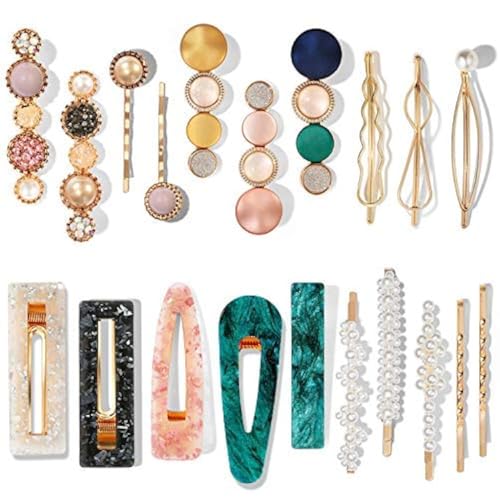 Juego de 20 Clips para el Cabello de Perlas de Acrílico Mehayi, Pinzas de Pelo Bonitas, Accesorios Boho para Mujeres y Niñas, Regalos Decorativos - imagen 4