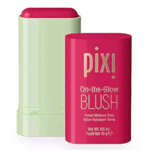 Pixi On-the-Glow Rubor en Barra en Ruby, Hidratante Tinte para Mejillas y Labios con Ginseng, Aloe Vera y Extractos de Frutas, Diseño Twist-Up, Sin - imagen 4