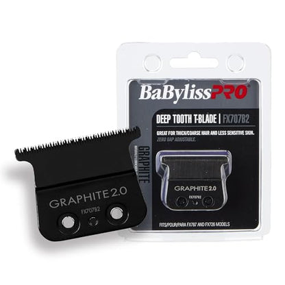 Cuchilla de Repuesto BaBylissPRO Barberology de Diente Profundo de Grafito para Cortadoras de Cabello (FX707B2), Negra - imagen 4