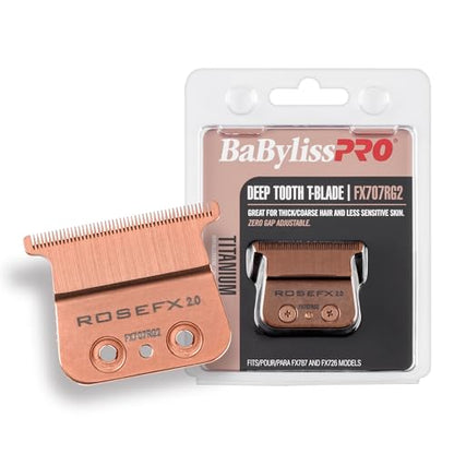 Cuchilla de Repuesto BaBylissPRO Barberology para Cortadoras de Cabello FX707RG2, Diente Profundo, Color Oro Rosa - imagen 3
