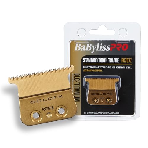 Cuchilla de Repuesto Ultra Fina BaBylissPRO Barberology Zero-Gap para Recortadoras de Cabello (FX707Z), Dorada - imagen 4