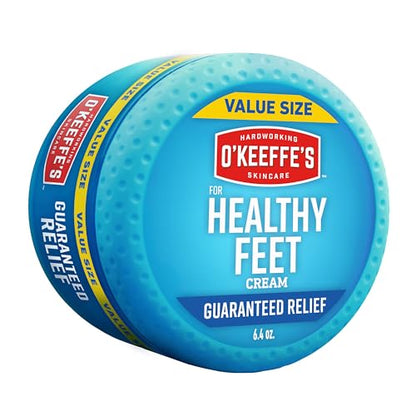 Crema para Pies O'Keeffe's para Pies Saludables - Tarro de 6.4 oz (1 Paquete) - Alivio para Pies Extremadamente Agrietados y Secos, Hidratación - imagen 1