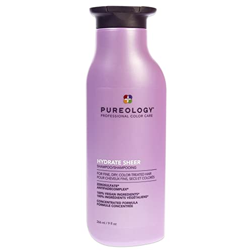 Champú Pureology Hydrate Sheer - Champú hidratante ligero para cabello fino, seco y tratado con color, libre de sulfatos y vegano - imagen 3